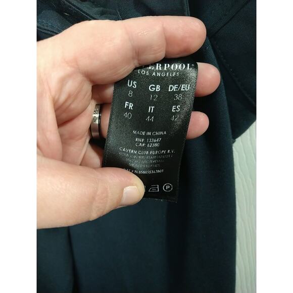 Liverpool Woman 8 Pants Dark Blue Zip Button Stretch Taper Leg Casual Wear - Picture 8 of 11